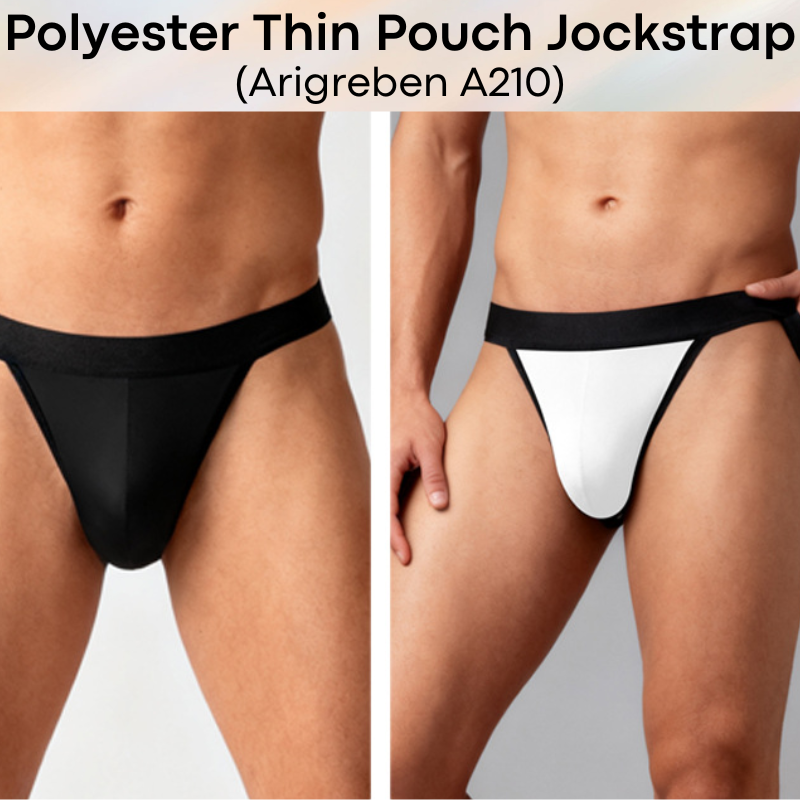 Men's Jockstrap: Polyester Thin Pouch Jockstrap Underwear (A210)