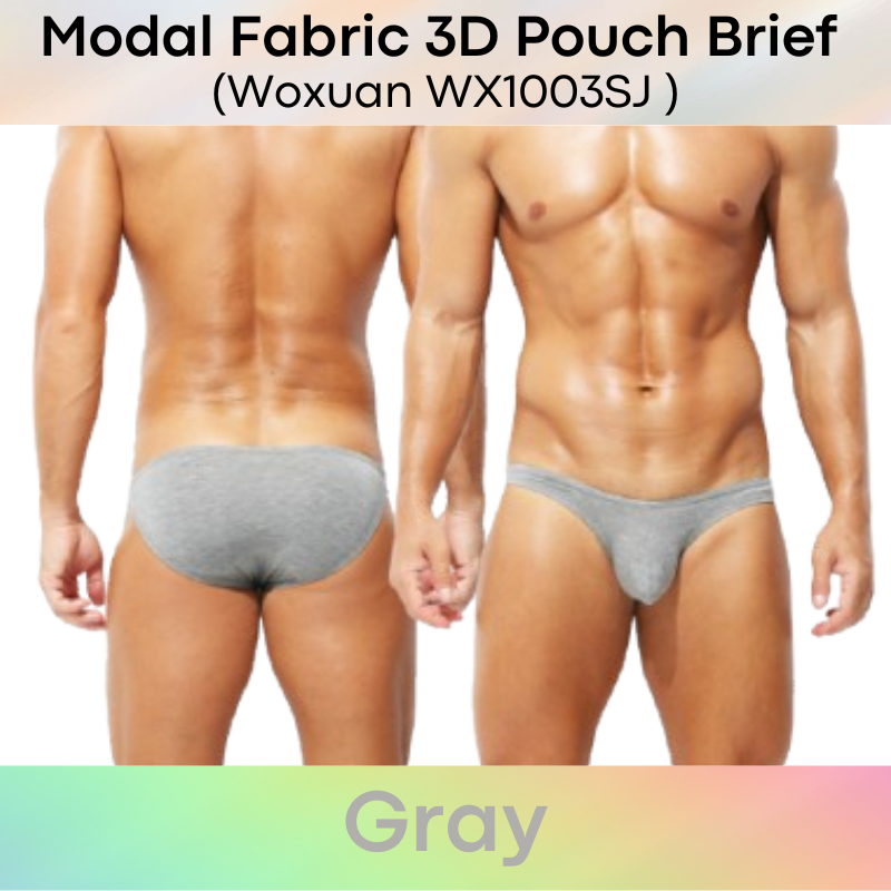 Men's Brief : Modal Fabric Brief with 3D Pouch (Woxuan WX1003SJ)