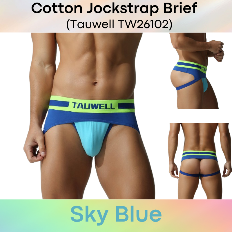 Men's Jockstrap: Wide Waistband with Side Flap Jockstrap Backless Brief Underwear (TW26102)