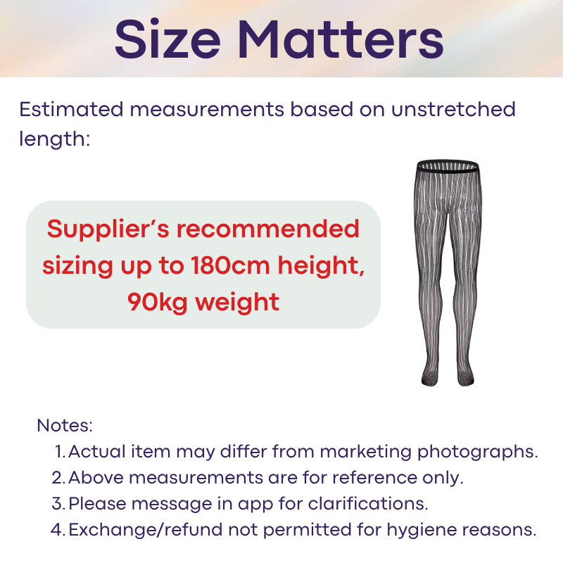 Men's Stocking: Nylon Fishnet Waist to Feet Body Stocking (CMK027)