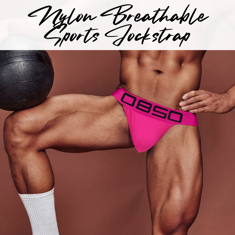Men's Jockstrap: Nylon Double Layer Pouch Jockstrap with 4cm Spandex Waistband (BS832)
