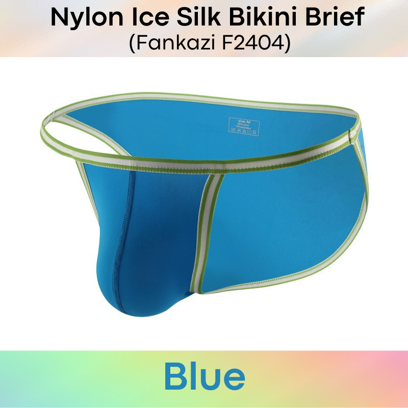 Men's Brief: Nylon Ice Silk Bikini Brief (F2404)