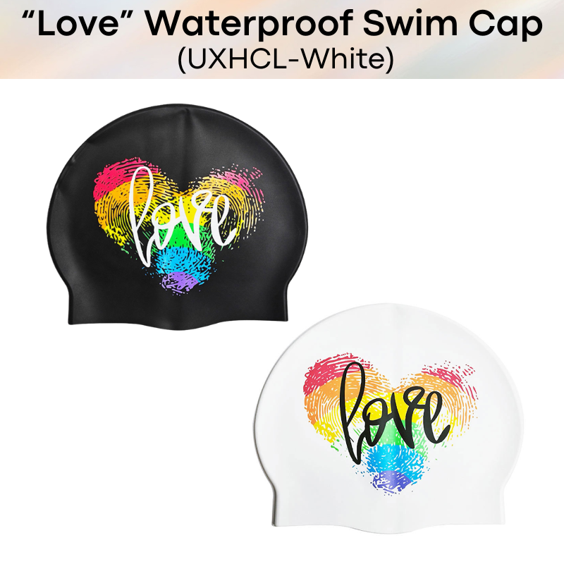 Lifestyle: Silicone Men's "Love Theme" Swimming Cap (UXHCL)