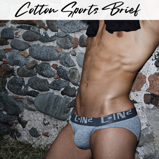 Men's Brief: Cotton Sports Brief Underwear (CIN2-029)