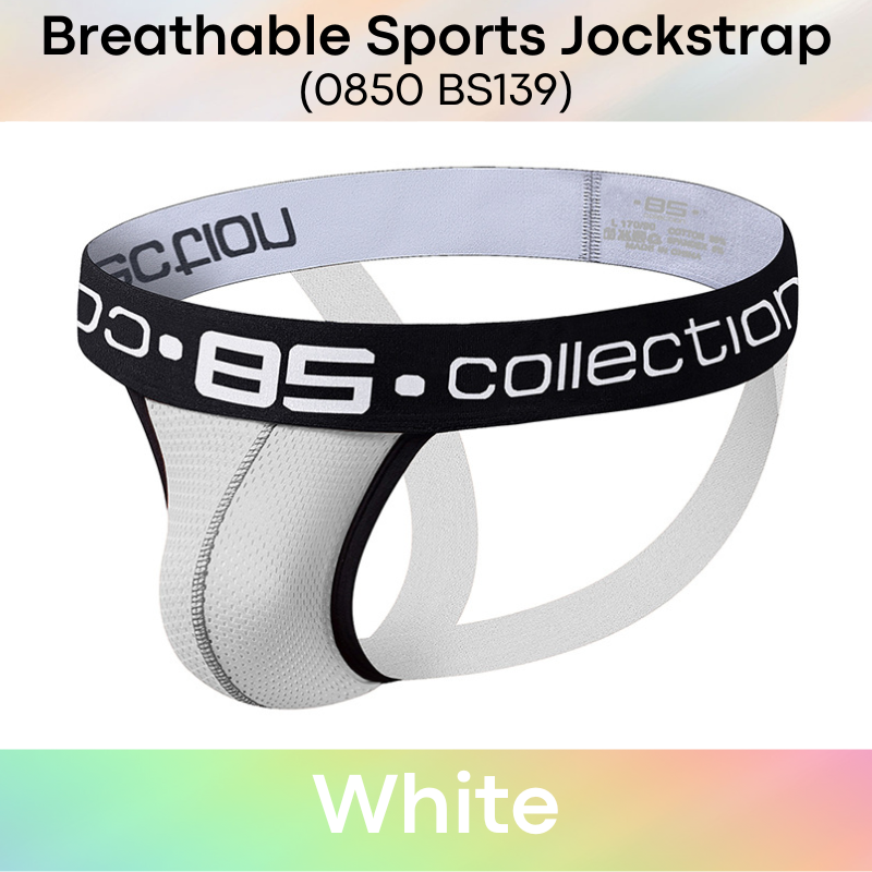 Men's Jockstrap: Nylon Perforated Sports Jockstrap with Spandex Waistband (BS139)