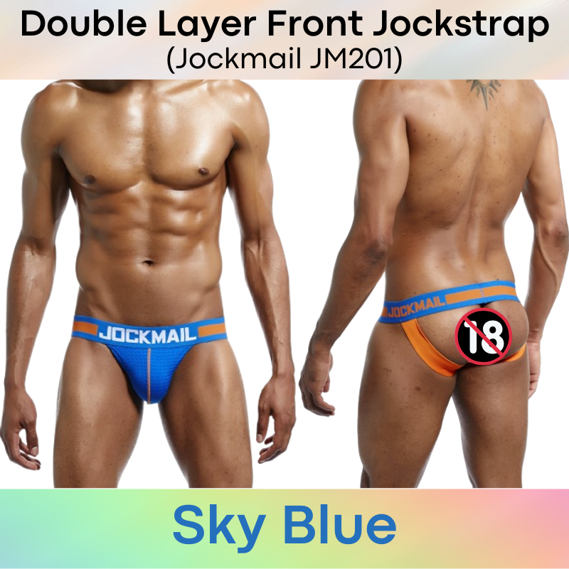 Men's Jockstrap: Double Layer Mesh Sports Jockstrap with Wide Waistband (JM201)