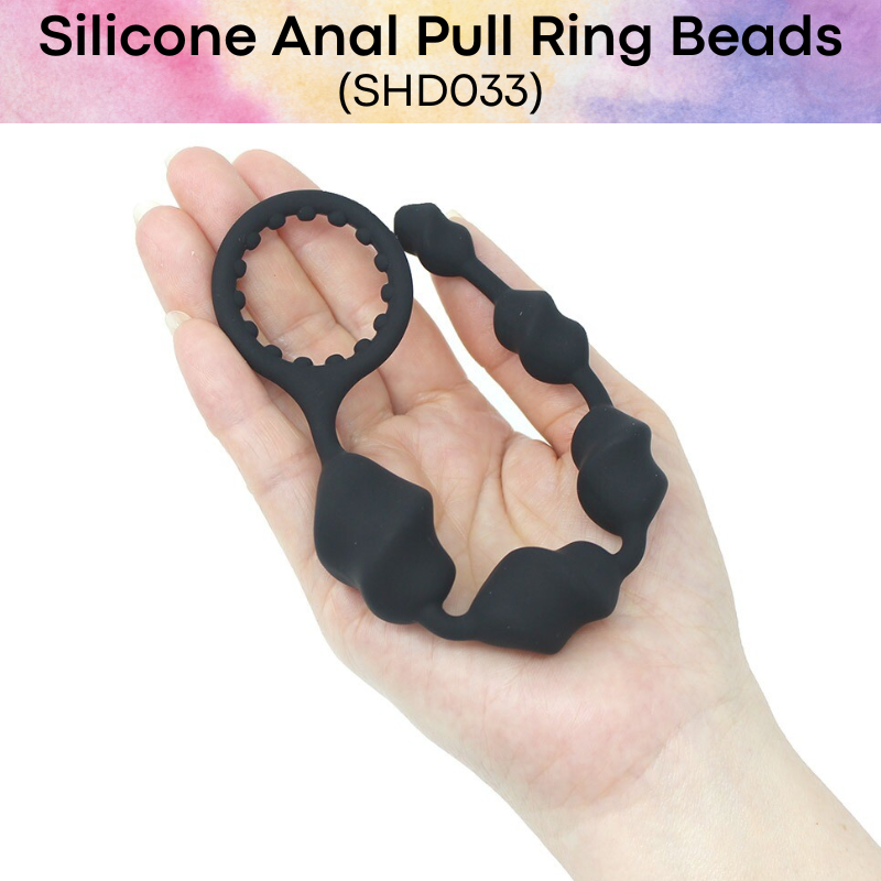 Adult Toy: Silicone Flexible Anal Spiral Bead with Pull Ring (SHD033)