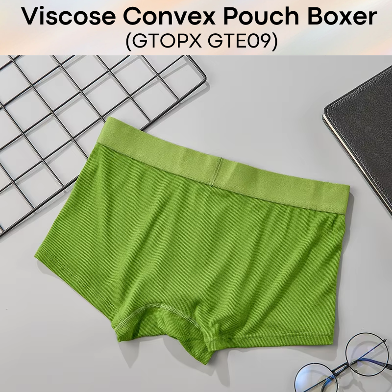 Men's Boxer:  Modal Fabric Thread Separation U Convex Pouch Boxer Brief Underwear (GTE09)