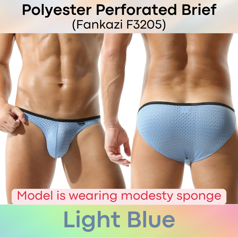 Men's Brief : Polyester Perforated with 3D Pouch Brief (Fankazi F3205)