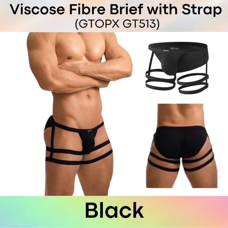 Men's Brief: Viscose Fibre Brief with Double Thigh Strap (GT513)