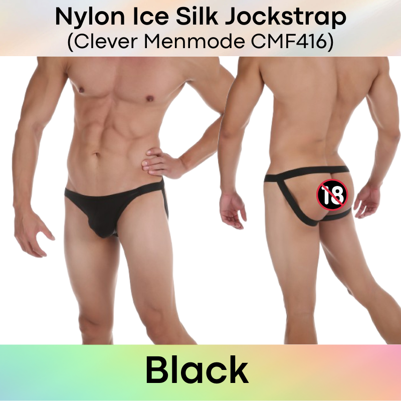 Men's Jockstrap : Nylon Ice Silk Semi Translucent Jockstrap (Clever Menmode CMF416)