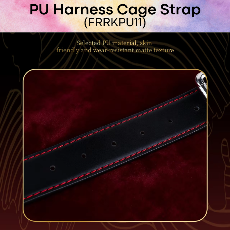 Adult Toy: PU Leather Harness Body Strap for Penis Ring or Chastity Cage Ring (FRRKPU11)