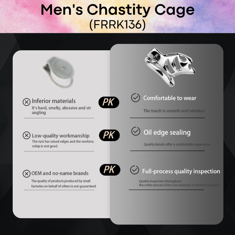Adult Toy: Men's Aluminum Alloy Predator Chastity Cage (FRRK136)