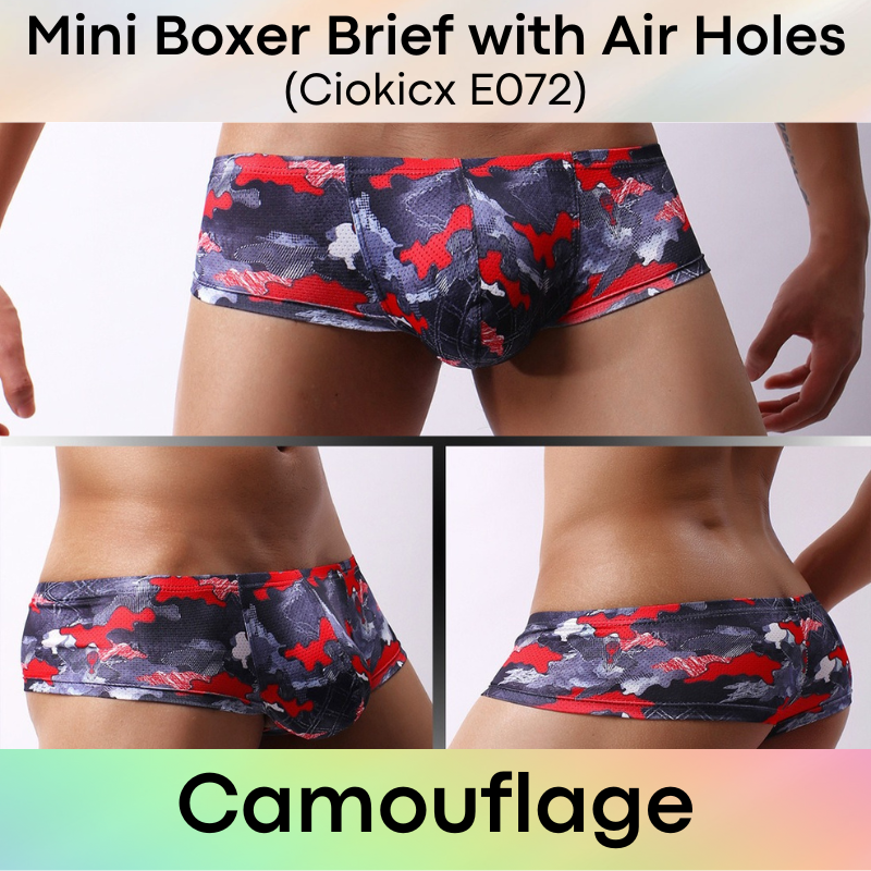 Men's Boxer : Bikini Style Printed Designs Polyester Boxer Brief (Ciokicx E072)