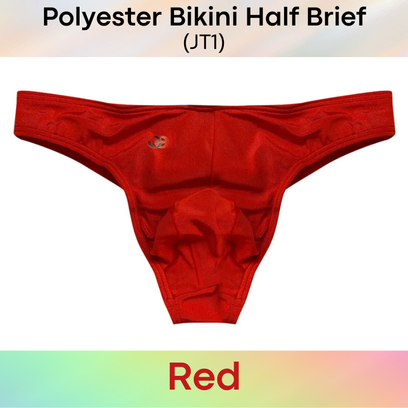 Men's Brief: Polyester Half Brief Bikini Underwear (JT1)