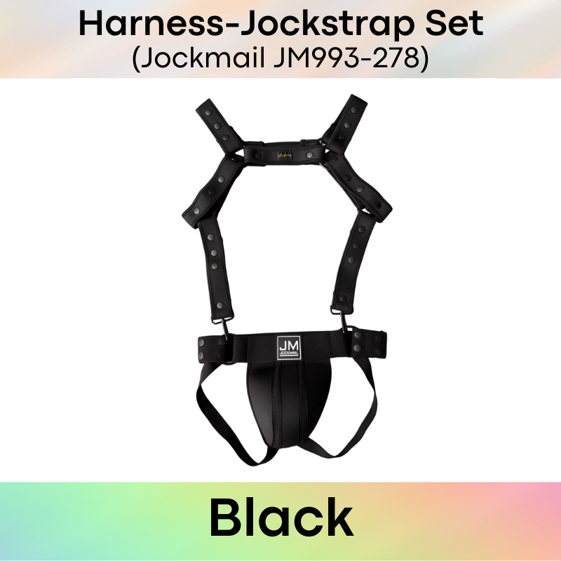 Men's Jockstrap: Neoprene Harness and Jockstrap Set (JM993JM278)