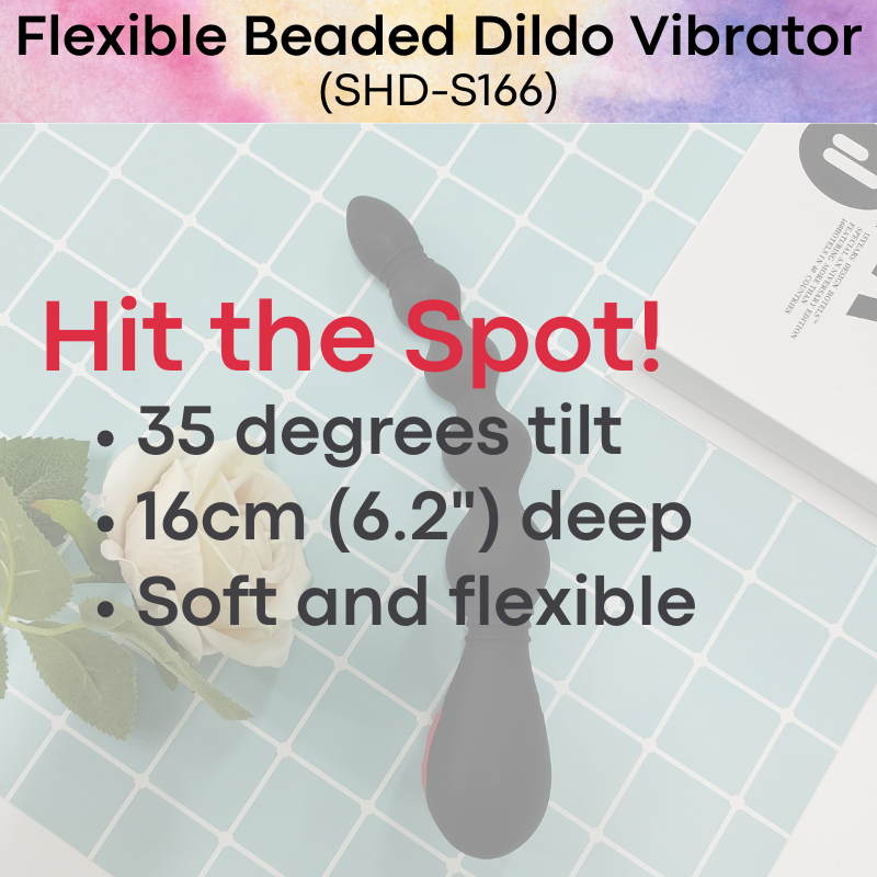 Adult Toy: Flexible and Soft Beaded Dildo Vibrator For Him/Her (SHD-S166)