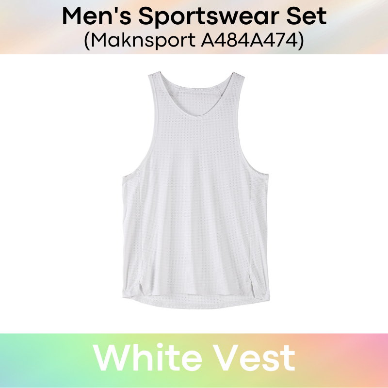 Men's Sportswear : Sleeveless Tee and Shorts with Inner Anti-Abrasion Tights (Maknsport A484/A474)