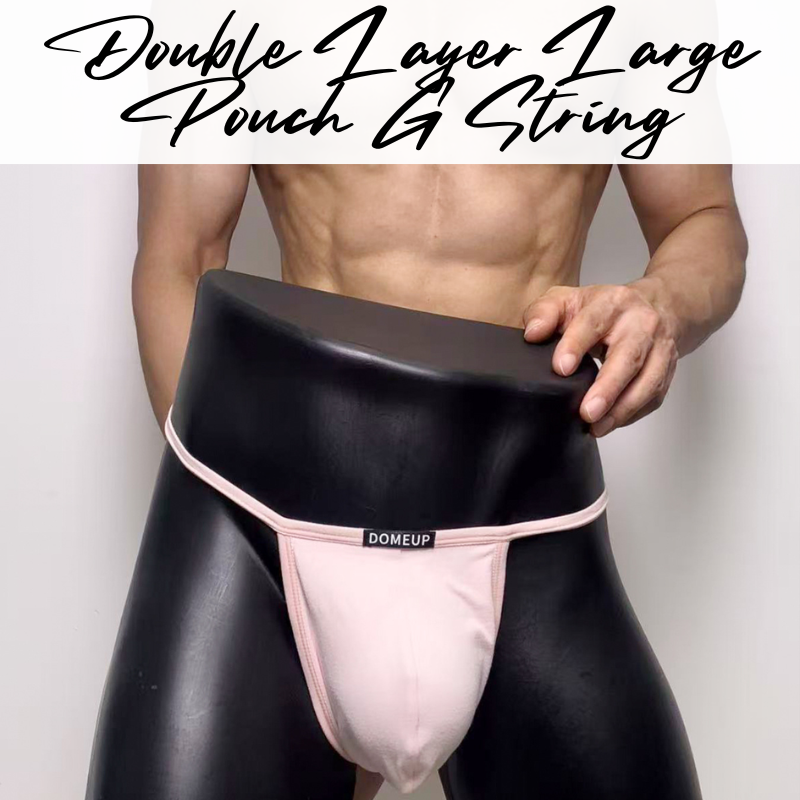 Mens GString: Polyester Double Layer Large Front Pouch GString Underwear (DP905)