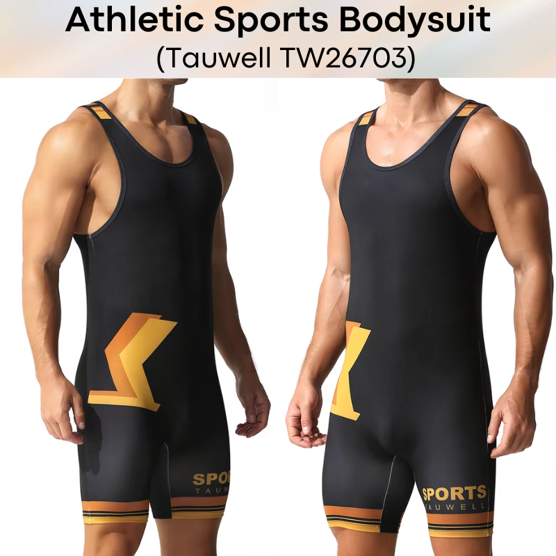 Men's Bodysuit: Polyester Athletic Sports Bodysuit (TW26703)