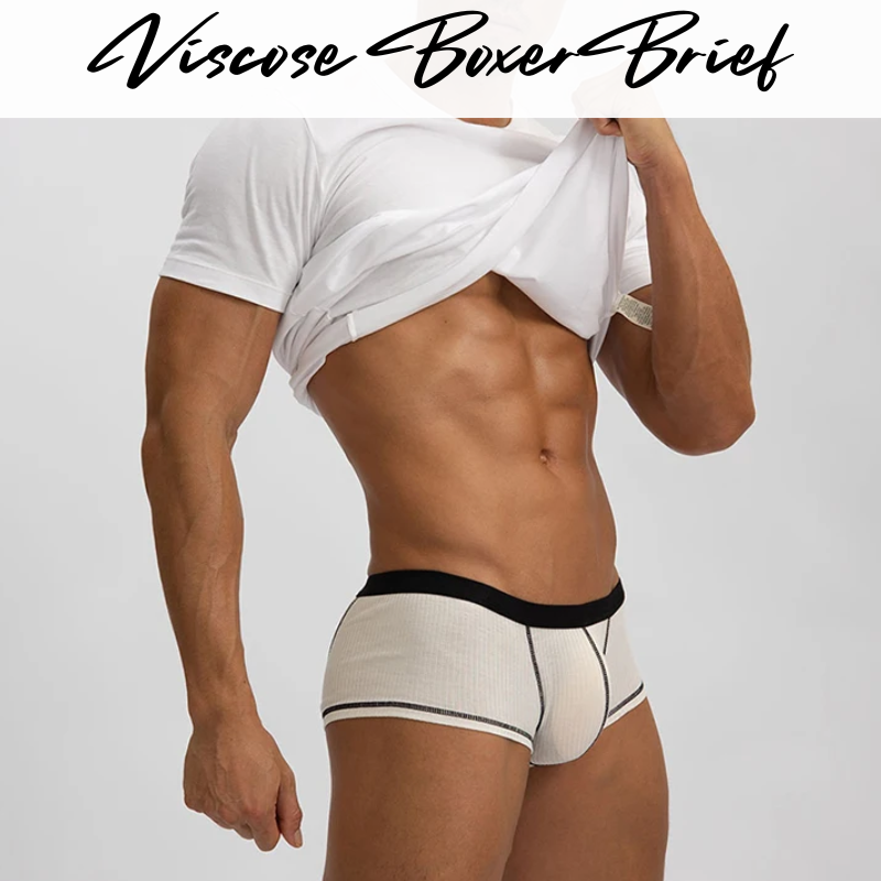 Men's Boxer: Viscose Low Rise Boxer Brief with Contour Lines (GT004)