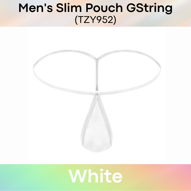 Men's GString : Ice Silk Slim Pouch GString Underwear (TZY952)