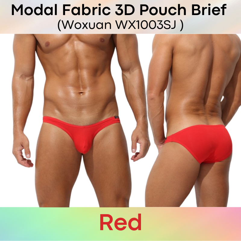 Men's Brief : Modal Fabric Brief with 3D Pouch (Woxuan WX1003SJ)