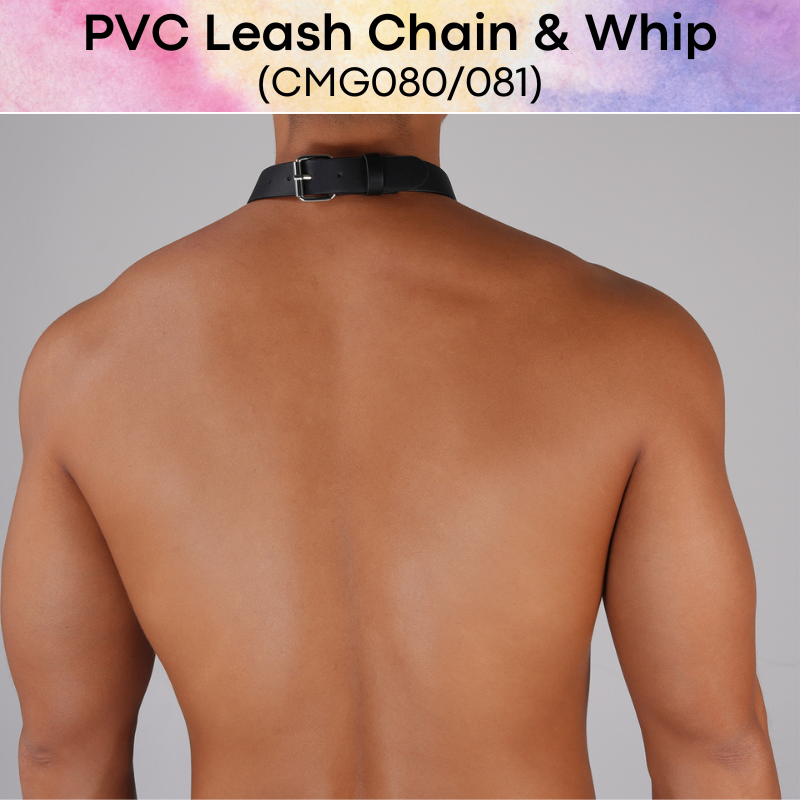 Adult Toy: Unisex PVC Leash and Whip Set (CMG080/CMG081)