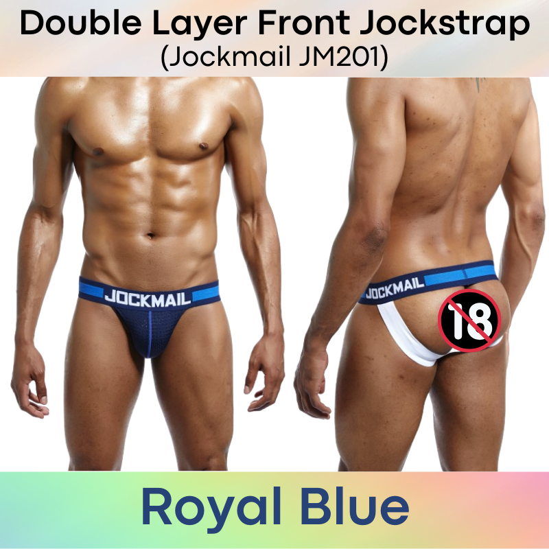 Men's Jockstrap: Double Layer Mesh Sports Jockstrap with Wide Waistband (JM201)