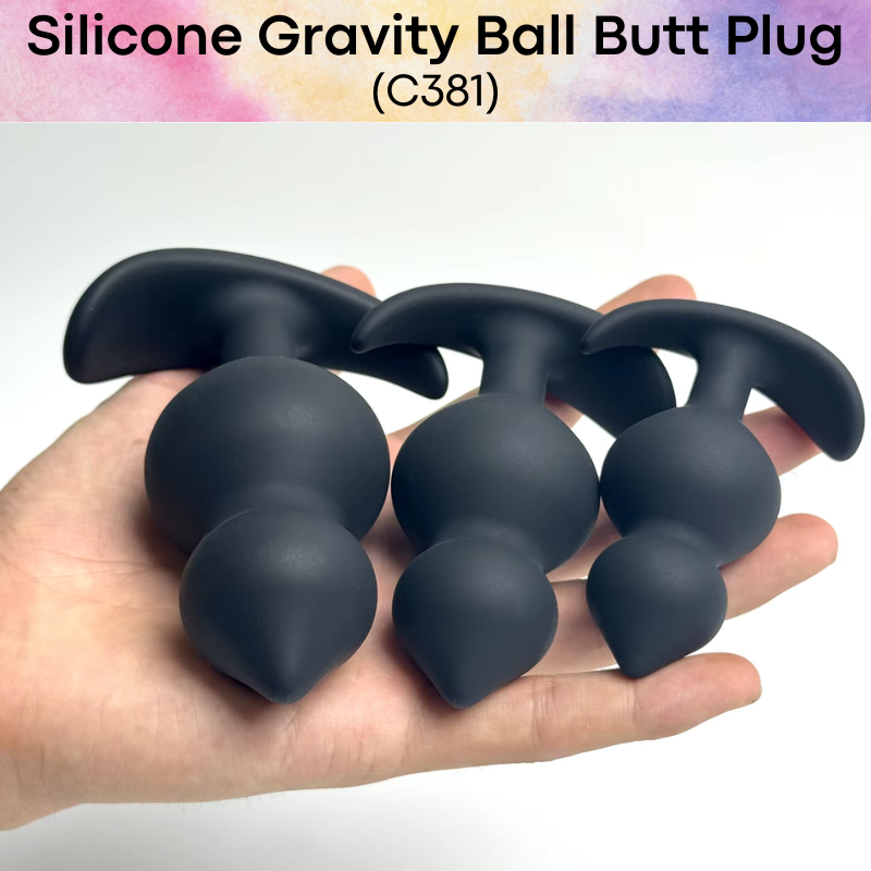 Adult Toy: Silicone Gravity Ball Butt Plug (C381)