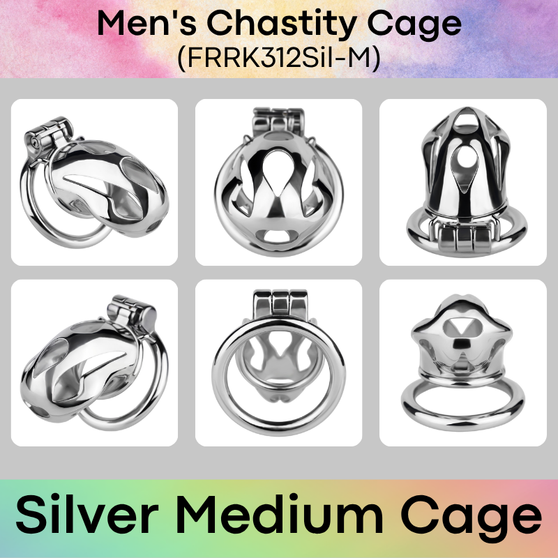 Adult Toy: Men's 304 Stainless Steel Cobra Head Chastity Cage (FRRK312)