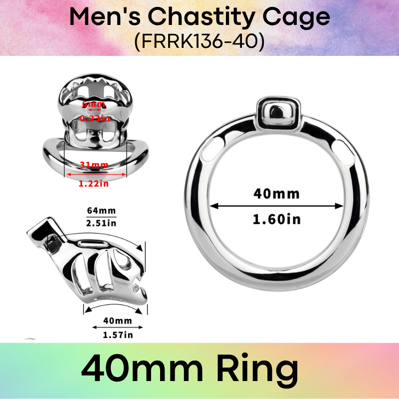 Adult Toy: Men's Aluminum Alloy Predator Chastity Cage (FRRK136)