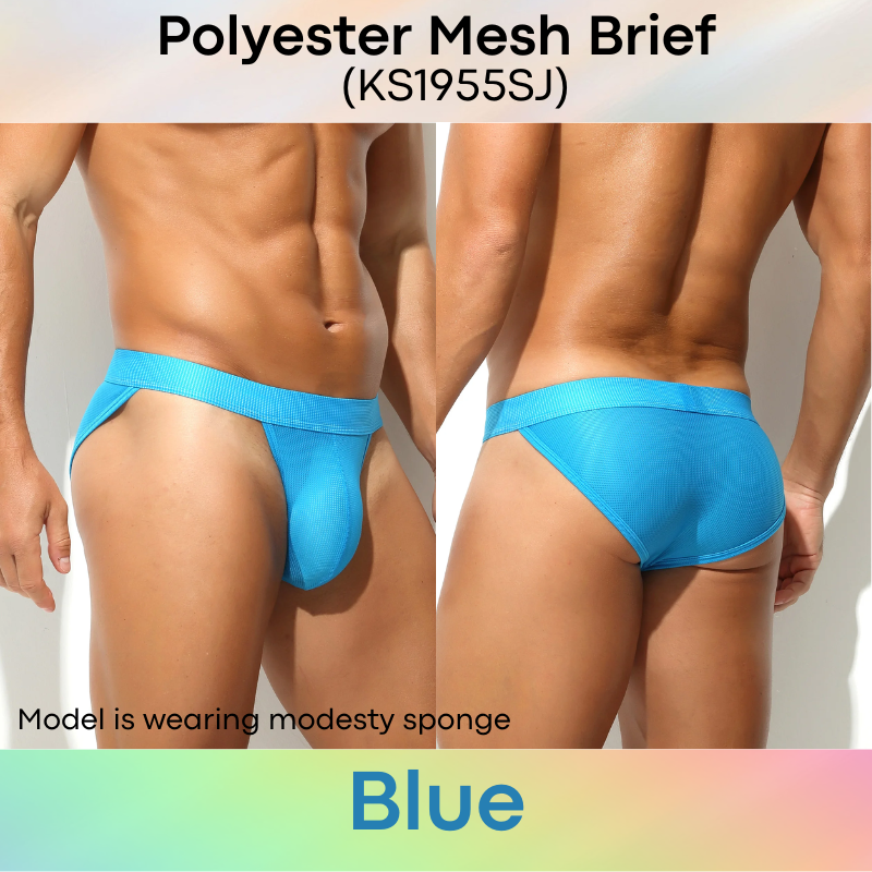 Men's Brief: Polyester Mesh Brief Underwear (KS1955SJ)