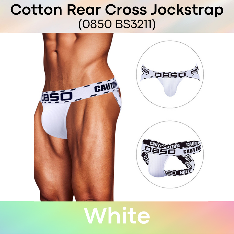 Men's Jockstrap: Cotton Rear Cross Jockstrap (BS3211)
