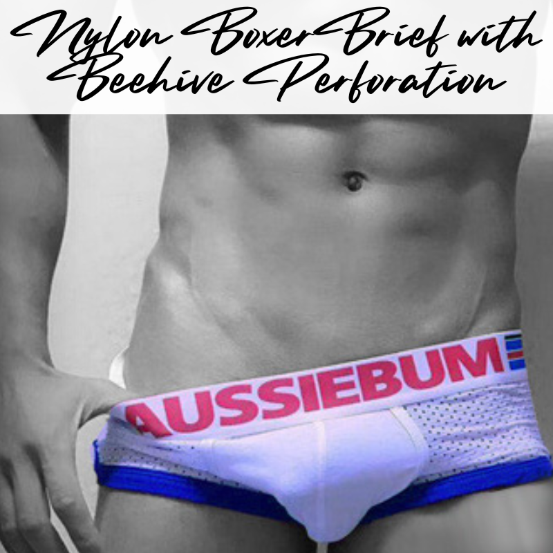Men's Boxer: Nylon Boxer Brief Underwear with Double Layer Cotton Pouch (M354)