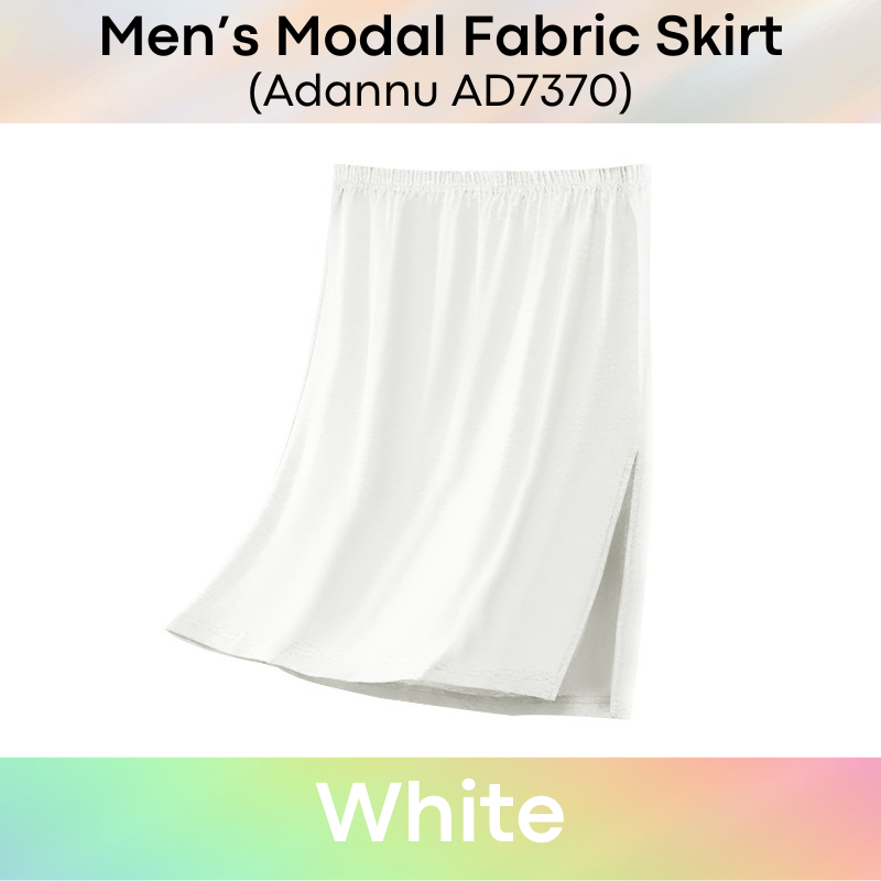 Men's Sleepwear: Modal Fabric Skirt with High Side Slit Opening (AD7370)