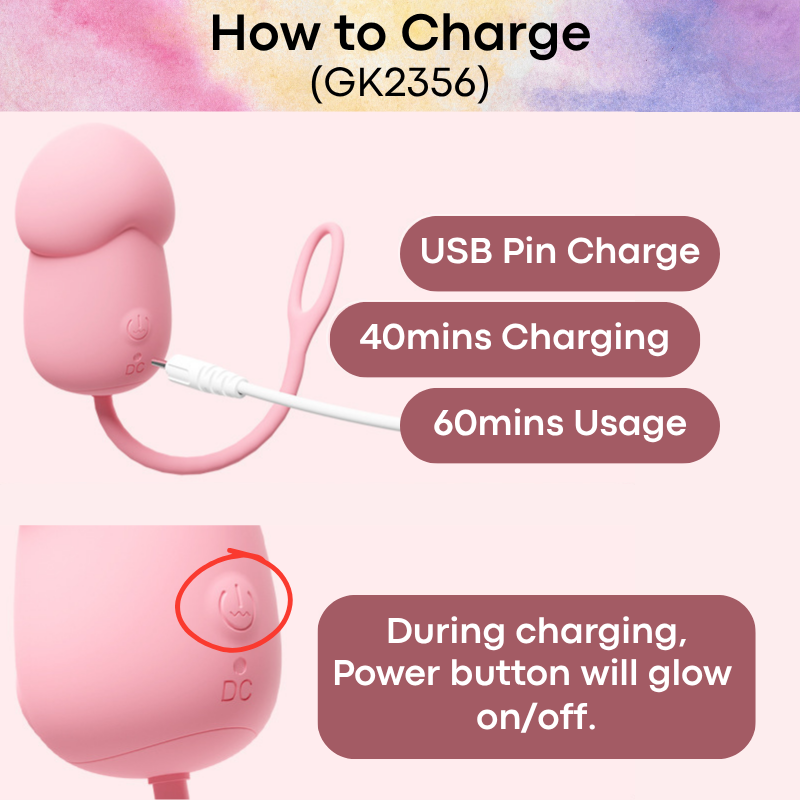 Adult Toy: Unisex ABS Silicon Penis Head Vibrating Egg (GK2356)