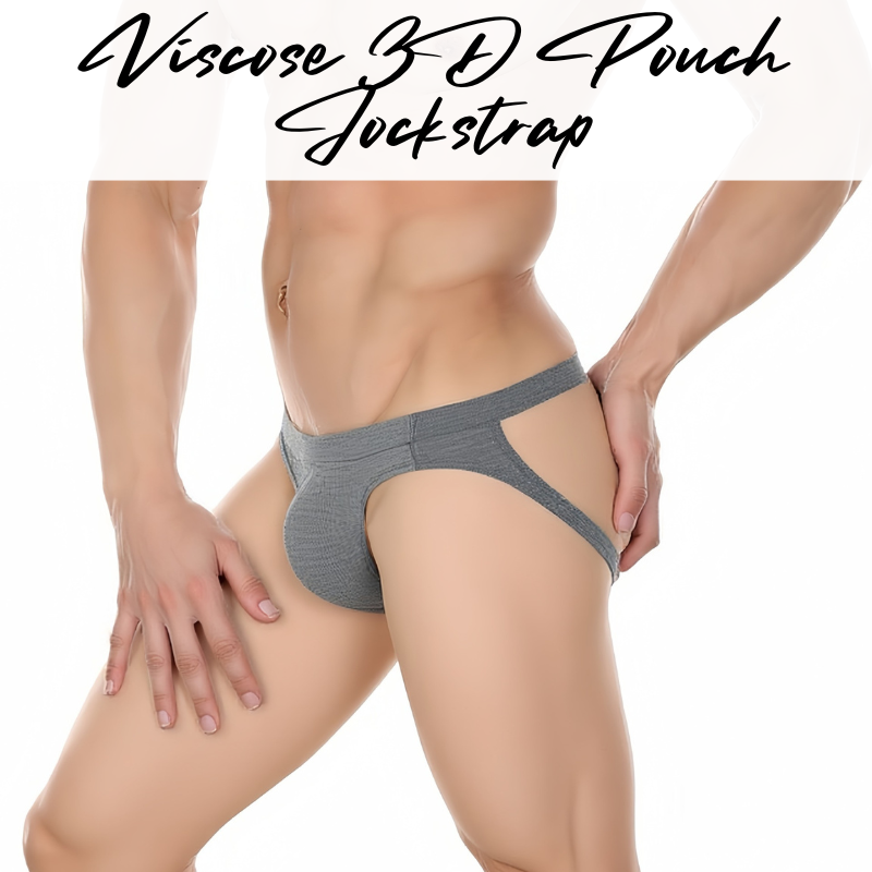Men's Jockstrap: Viscose Line Pattern Jockstrap (XNSC2321SD)