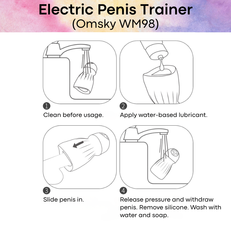 Adult Toy: Electric Penis Trainer with 10 Vibra Modes (WM98)