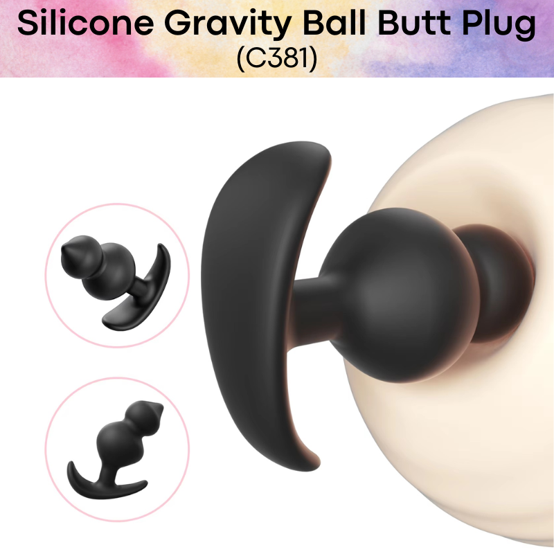 Adult Toy: Silicone Gravity Ball Butt Plug (C381)