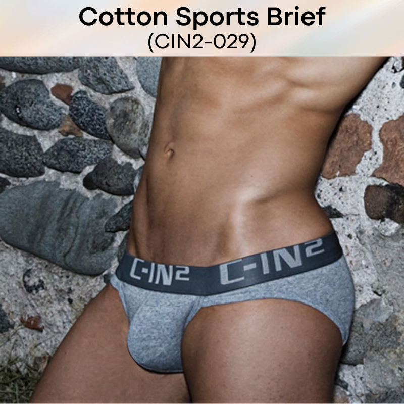 Men's Brief: Cotton Sports Brief Underwear (CIN2-029)
