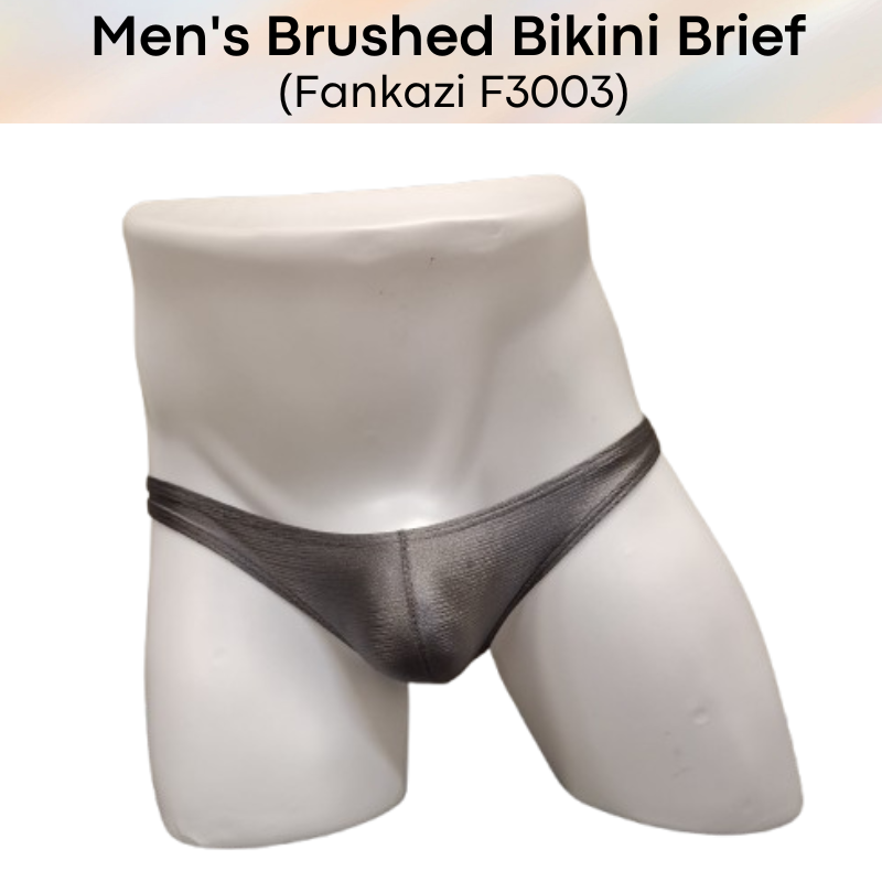 Men's Brief : Low Waist Brushed Bikini Underwear (Fankazi F3003)