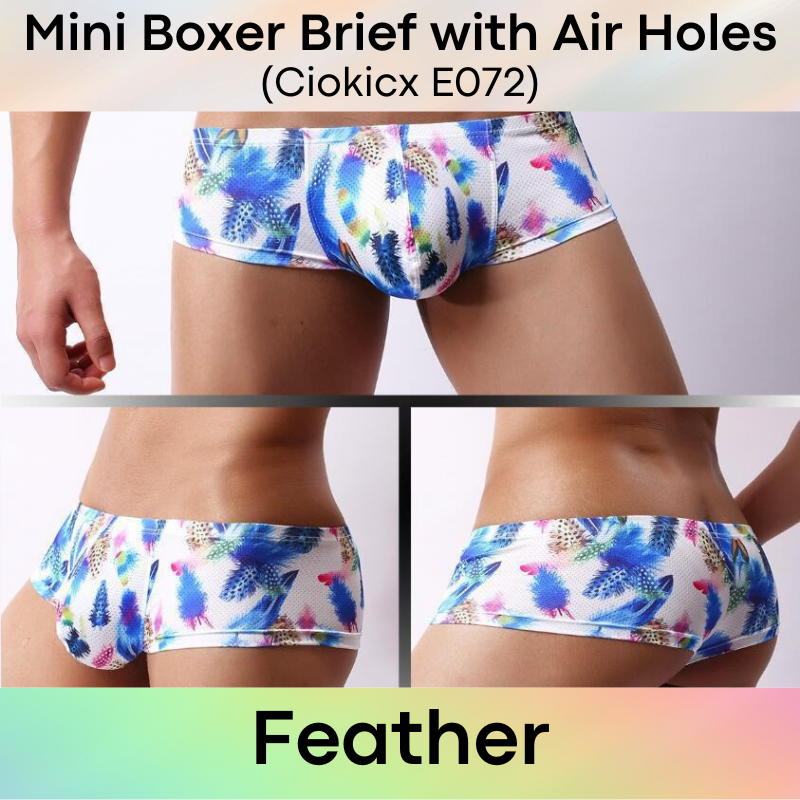 Men's Boxer : Bikini Style Printed Designs Polyester Boxer Brief (Ciokicx E072)