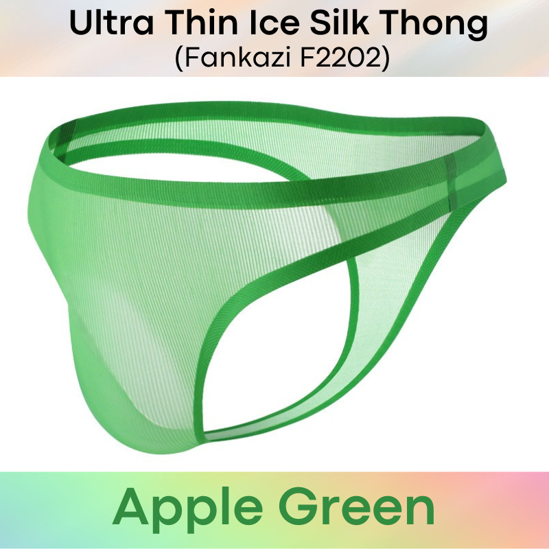 Men's Thong : Ice Silk Ultra Thin Underwear (Fankazi F2202)