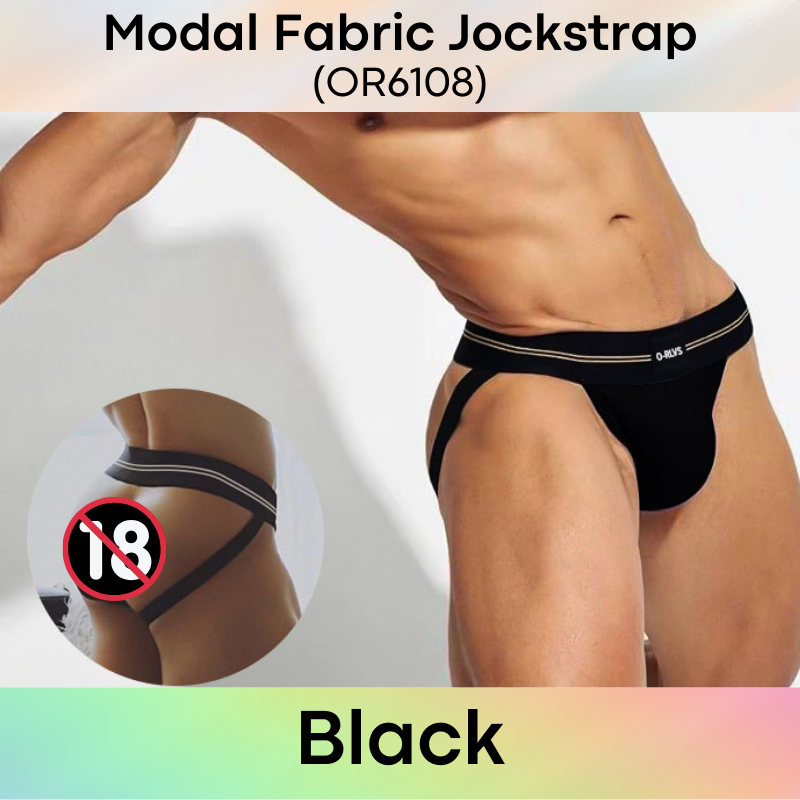 Men's Jockstrap: Modal Fabric Double Layer Pouch Jockstrap Underwear (OR6108)