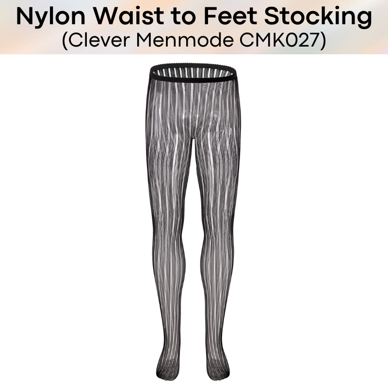 Men's Stocking: Nylon Fishnet Waist to Feet Body Stocking (CMK027)