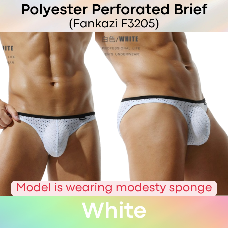 Men's Brief : Polyester Perforated with 3D Pouch Brief (Fankazi F3205)