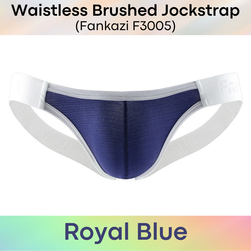 Men's Jockstrap: Nylon Metallic Brushed Waistless Jockstrap Underwear (F3005)