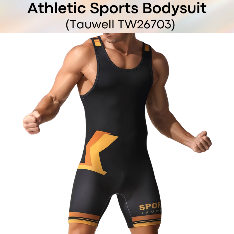 Men's Bodysuit: Polyester Athletic Sports Bodysuit (TW26703)