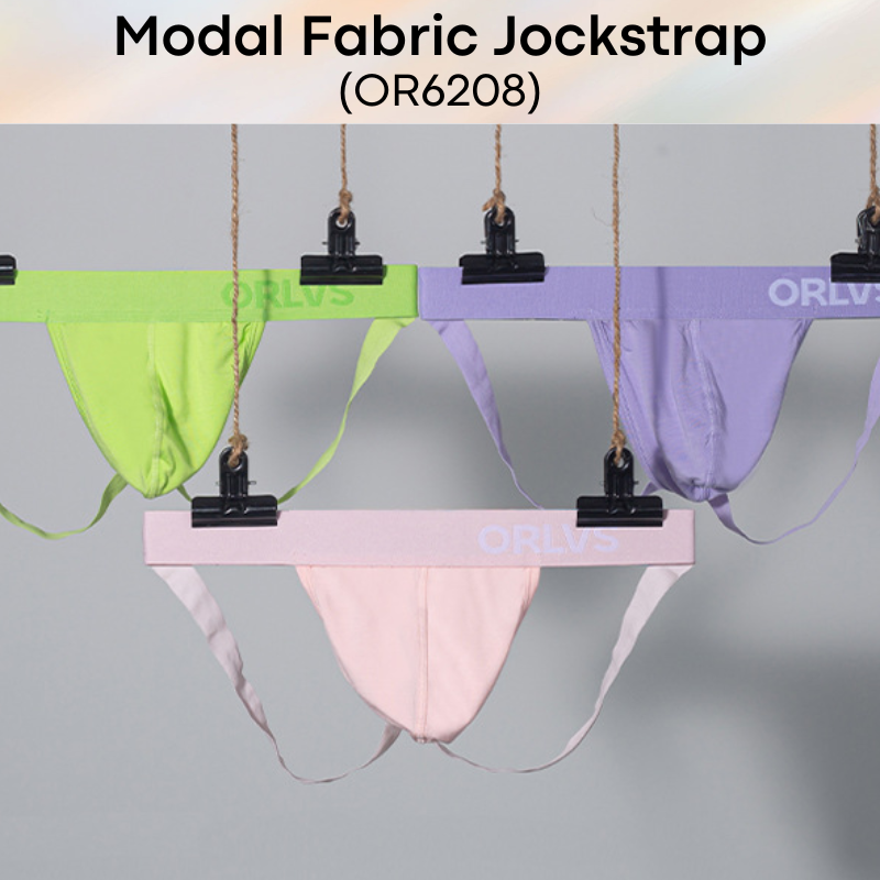 Men's Jockstrap: Modal Fabric Double Layer 3D Pouch Jockstrap Underwear (OR6208)